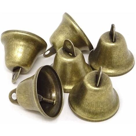 Clochette vintage en bronze - 35 mm - Petit pendentif pour bricolage - Cloche en cuivre - Petit Noël - Mariage - Bijoux - Carillons à vent (1/5)