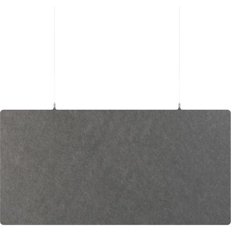 Pannello acustico a soffitto in feltro PET - 60x120 cm - Grigio scuro (1/5)