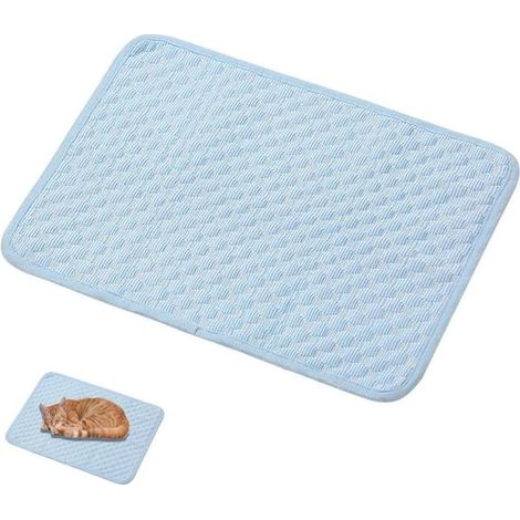Manta refrescante para perros, Alfombrilla refrescante de seda helada para perros, Alfombrilla para gatos, Suave y cómoda, 50 x 62 cm, Verde (1/5)