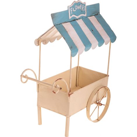 Carrettino 34x18xH52 cm con Contenitore e Tettuccio (1/5)