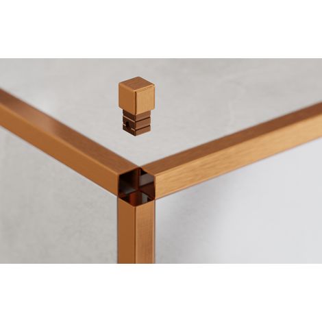 Eckabschluss für Edelstahlprofile Q und P 1cm - Satiniertes Kupfer