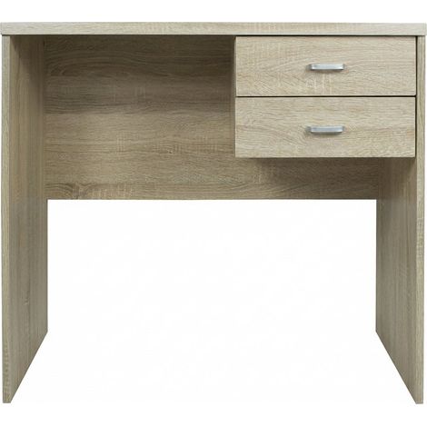 Scrivania Porta PC Compatta Tavolo Computer Ufficio Legno 80x50x76 cm rovere