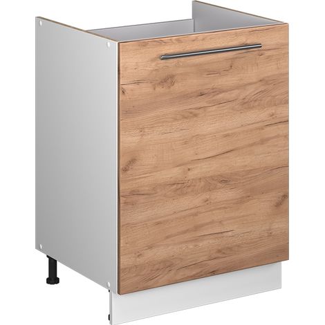 Spülenunterschrank Fame-Line, Goldkraft Eiche/Weiß, 60 cm, Vicco (1/5)
