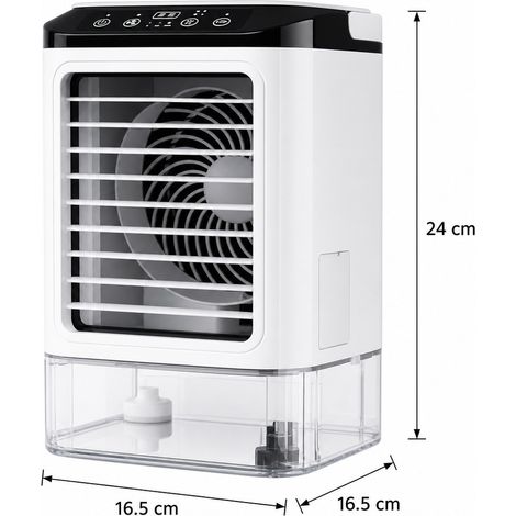Ventilateur Tour Bureau Mural 9 x 9 x 31,5 cm Gris 3000 mAh 10 W Rechargeable (1/4)