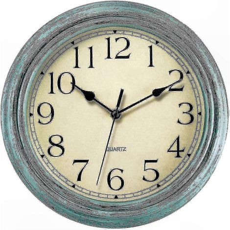 Geräuschlose Wanduhr im Retro-Stil, rund, 30 cm Durchmesser, kein Ticken, Dekoration für Zuhause, klassisches Quarzzifferblatt (1/5)