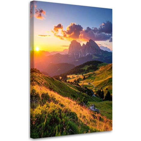 Leinwandbild Berge Landschaft Sonnenuntergang Natur 30x45 (1/5)