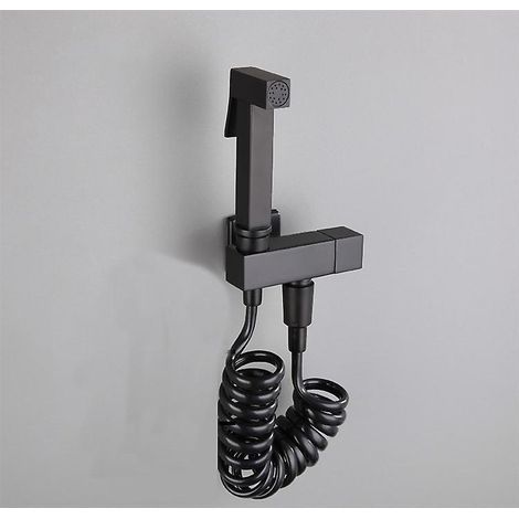 bidet Douchette (noir)- Toilettes Salle De Bains Bidet Fixation Murale Bidet Pulvrisateur Laiton Bidet Robinets Toilette Eau Froide Bidet Toilette