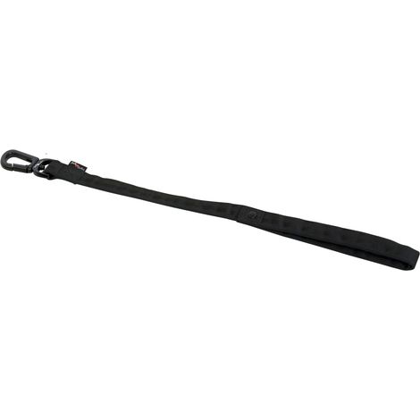 Laisse Courte pour Chien, Modèle Comfort Tube Nylon, Couleur Noir, Taille 25 mm x 50 cm