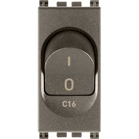 VIMAR - 19405.16.M Interruttore MT 1P+N C16 120-230V Metal