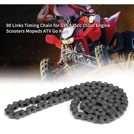 Chaîne de distribution 90 maillons pour moteur GY6 125cc 150cc, scooter, cyclomoteur, quad, kart, kit chaîne de timing robuste (1/5)