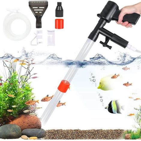Aspirateur De Boues D Aquarium - 220 Cm - Pour Nettoyage Gravier Et Changement Eau - 5 En 1 - 1 Piece (1/4)