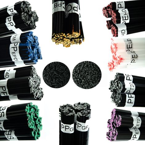 Kit Prowelder Big – 10 Varillas de Aporte 1000g  Mezcla Triangular 3,5mm y Tira 8mm  Refuerzo y Reparacion Plásticos Automóvil (1/5)