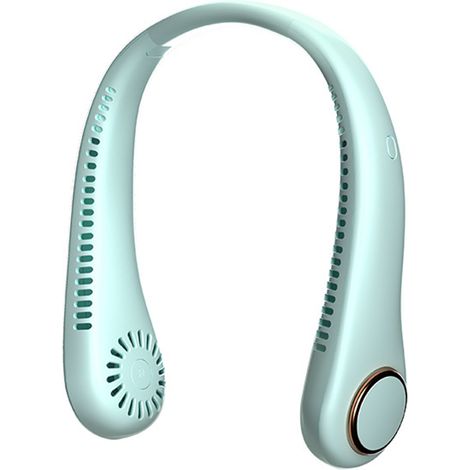 Ventilateur De Cou Sans Hélices - 3 Vitesses - Réglable En Angle - Silicone Confortable - Pour Sport Extérieur Bureau Camping (1/5)