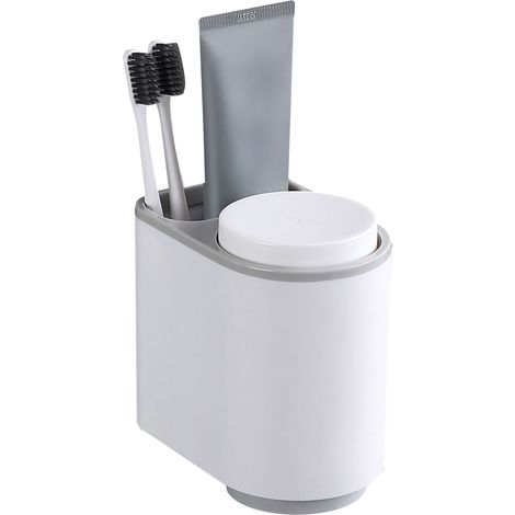 Porte-gobelet magnétique suspendu pour brosse à dents, support à main, gris. (1/5)