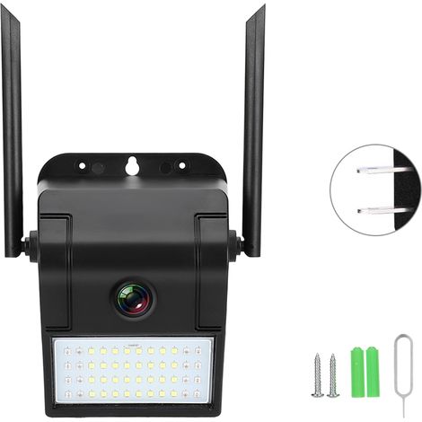 Caméra WiFi 1080P IP66 Étanche V380pro Fixation Murale avec Lumière LED Détection 100-240V (Prise US) (1/5)