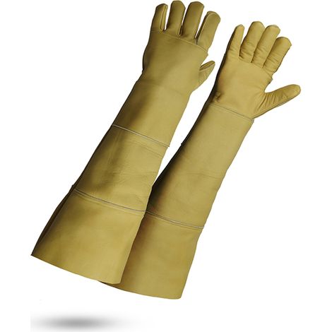 Gant anti-morsure long en cuir, ANIMALYS - ROSTAING - 9 - L (1/2)
