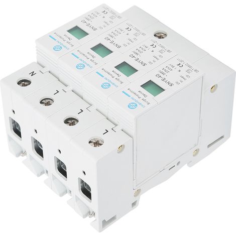 Parafoudre modulaire 4P pour automatisme, limiteur de surtension secondaire 385V AC, protection contre la foudre (40kA) (1/5)