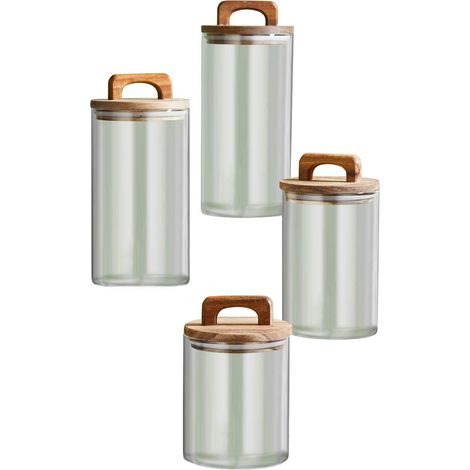 Set di barattoli per la conservazione Set 18 Cmx10 Cm 100% Bicchiere da bere (1/4)