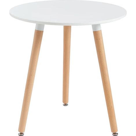 Tavolo da pranzo 2 coperti in MDF e Rovere Bianco - ROLENA (1/5)