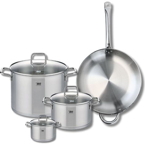 Set de 1 Poêle de cuisson 32 cm et 3 faitouts 12, 20 et 26 cm Elo Profi Citrin (1/5)