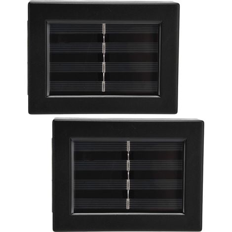 Lot de 2 lampes murales solaires LED étanches, éclairage décoratif extérieur à détecteur de mouvement (haut/bas) pour jardin, porche ou cour, lumière blanche (1/5)