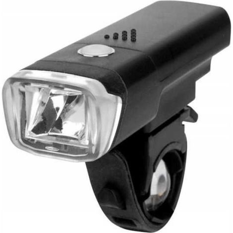Lampe Torche LED - Vélo - 80 Lm - 1 W - 4 Modes Dont Stroboscope - Étanche - Fixation Guidon - 3 Piles AAA Non Incluses - 1 Pièce