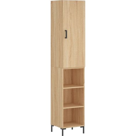 Aparador-cómoda-mueble-organizador-cocina-salón-salón-comedor-alto-Sonoma-345x34x180cm-madera-ingeniería-marrón-020034018