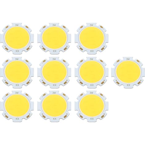 Zoternen Lampadina LED ad alta potenza COB rotonda da 10 W, luce bianco naturale.