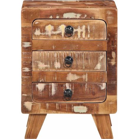 Maison Exclusive - Comodino 37x32x50 cm in Legno Massello di Recupero (1/5)