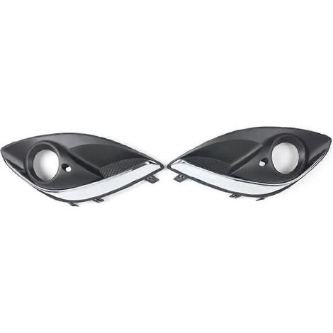 Frontstoßstangen-Nebelscheinwerfergitterabdeckung für Opel Corsa D 2011-2014-Schwarz-