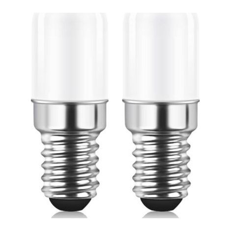 E14 LED Fridge Light Bulb, 1.5W Equivalent to 15W, Warm White 3000K, for Salt Lamp, Sewing Machine, Non-Dimmable, Pack of 2. (1/4)
