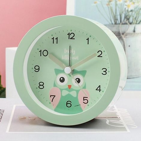 rveil Pour Enfants Little Owl - 9,5 Cm De Diamtre Petite Horloge Analogique Silencieuse Veilleuse De Chevet Chambre Coucher (1/4)