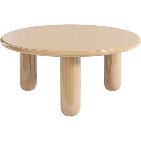 Table basse en MDF - Beige laqué - BENESA