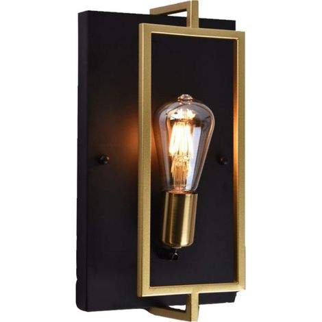 Trade Shop - Luz De Pared De Estilo Industrial Metal Lámpara De Pared Ataque E27 Bronce Bronce Aq63 - (1/5)
