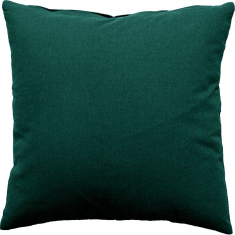 Coussin déhoussable uni en coton Vert foncé 60x60 cm