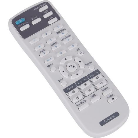 1 Télécommande pour Projecteur Epson, Sans Programmation, Piles Requises, Pour EB-X41 EH-TW650 (1/3)