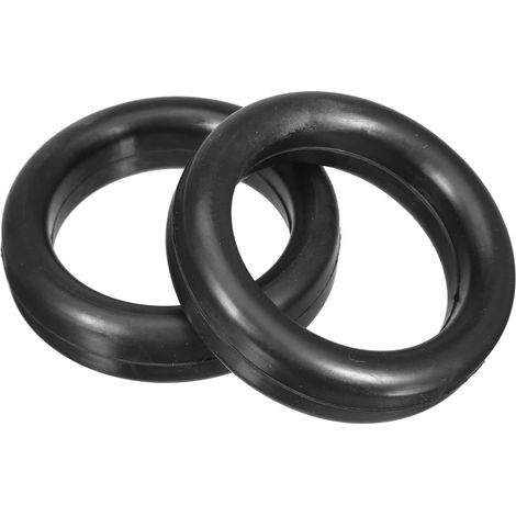 Cintre D'Échappement 70mm Noir 2pcs Pour Voiture Universel Dimensions: 1.8x7cm, Diamètre Trou: 5cm, Absorption Vibrations, Réduction Bruit, Résistant Haute Température (1/5)