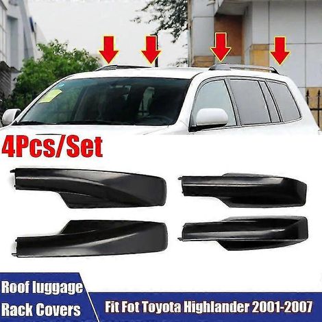 4-teiliges Set neue Dachgepäckträgerabdeckungen passend für Toyota Highlander 2001-2007 Autozubehör Dachgepäckträgerbein-Schutzabdeckung