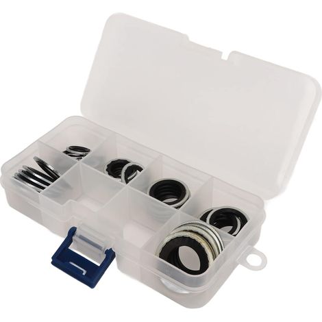 Kit Universel de Réparation de Climatisation de Voiture, 30 Pièces, Joints en Alliage d'aluminium, Conception Anti-fuite, Jeu de Joints pour les Performances de Conditionnement (1/5)