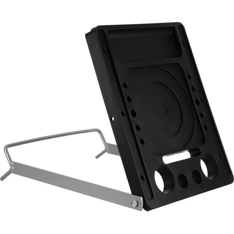 Plateforme Porte outils Pliable Antidérapante pour Escabeau, Petite Étagère 30x27 Cm en Acier Robuste, Accessoire de Rangement Compact pour Bricolage, Jardinage et Rénovation (1/5)