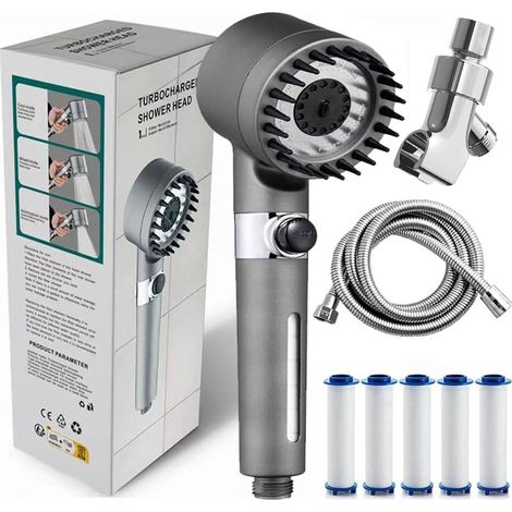 Bardusch - Filtered Shower Head with Handheld, High Pressure Water Flow and Multiple Spray Modes Shower Head with Filter, Power Wash for Hard Water (1/5)