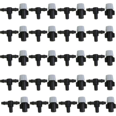 Sprinklerköpfe – 20 Stück – Hydraulikdruck 1,5 bis 3,0 bar – Durchflussmenge 5 bis 10 l/h – Reichweite 0,4 bis 0,8 m – Für Tropfbewässerungs- und Gartensprühsysteme (1/5)