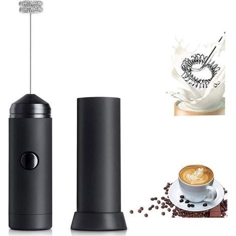 Elektrischer Milchaufschäumer mit Edelstahl-Schneebesen, perfekt für Kaffee, Cappuccino und zum Eieraufschlagen (1/4)