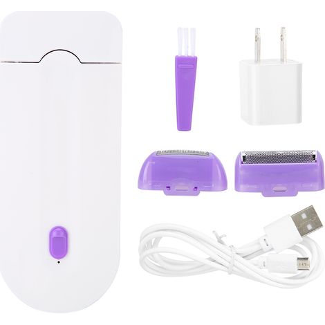 Épilateur à lumière bleue rechargeable par USB ou secteur, double usage pour femmes, tension 100-240V (prise US), outil d'épilation efficace. (1/5)