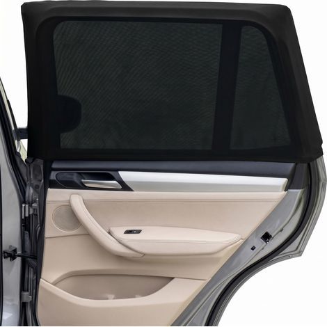 Pare-soleil pour voiture (lot de 2) – Housses pare-soleil bloquant les UV pour enfants et animaux – Protection solaire pour lunette arrière – Compatible avec 95 % des véhicules (114 x 50 cm) (1/5)