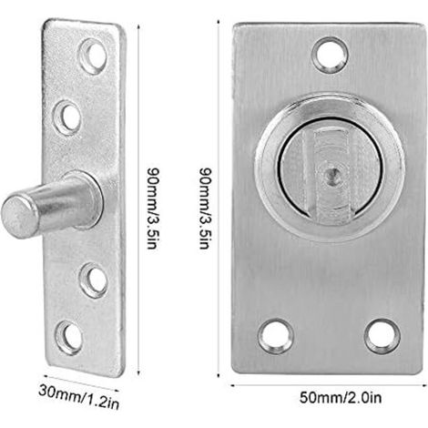 Cerniera per porta in legno, cerniere a perno, resistenti per porte in legno, sistema di cerniere Murphy a 360 gradi in acciaio inox, albero girevole (1/4)