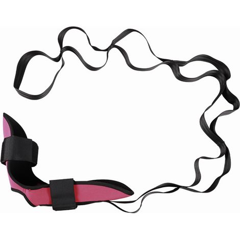Ceinture d'étirement des pieds, anneau pour exercices ligamentaires, entraînement et rééducation par le yoga, rouge (1/4)