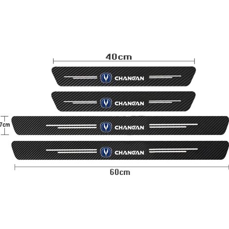 (4 pièces pour CHANGAN) Seuil de porte de voiture pour Changan CS75 PLUS CS95 CS35 alsvin CS15 55,autocollant en fibre de carbone pour coffre et pare-chocs arrière (1/3)