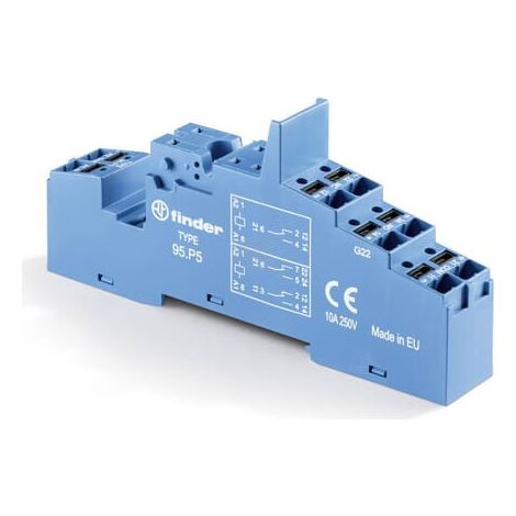 Push-in terminal socket for series 40 FINDER 95P5