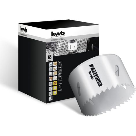 Scie cloche bi-métal HSS Ø 65 mm, 8% allié au cobalt avec denture Vario progressive et haute précision pour une utilisation polyvalente (1/5)